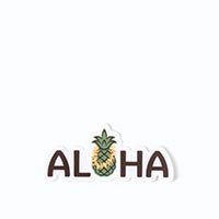 Aloha Pineapple Lei Decal