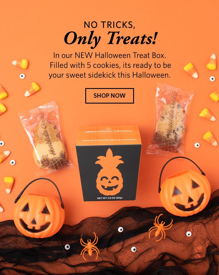 No tricks, only treats! In our NEW Halloween Treat Box. Shop Now.