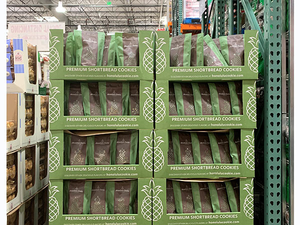 Honolulu Cookie pallet in Costco