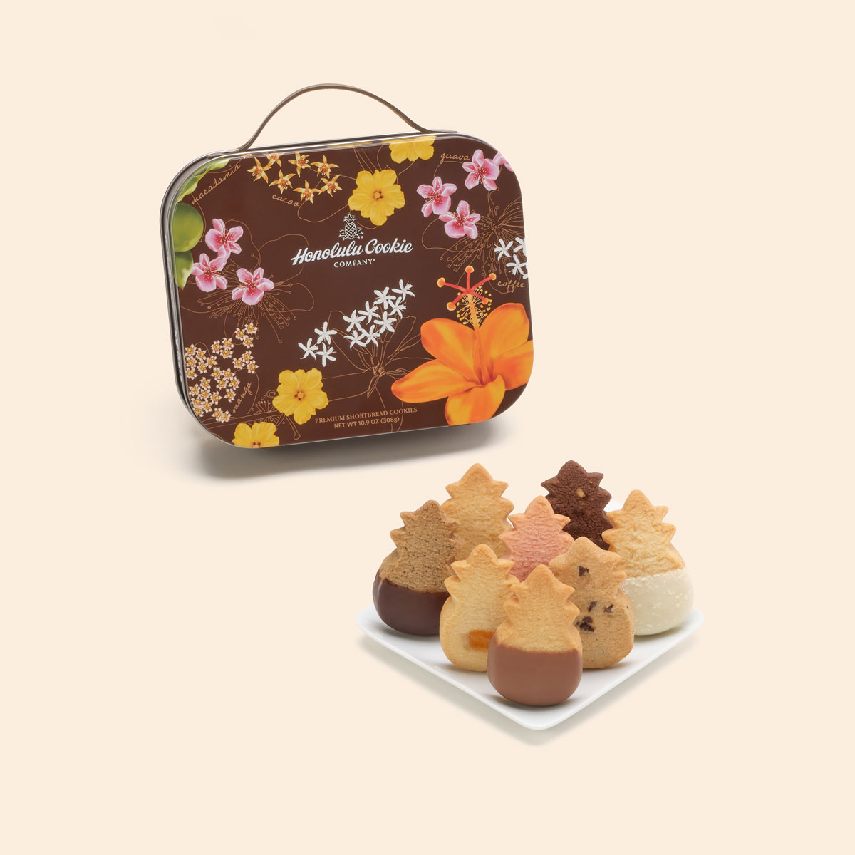 Aloha De Mele Suitcase Tin on Cookie Plate