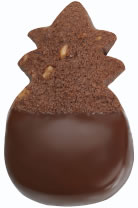 Dark Triple Chocolate Macadamia Shortbread Cookie